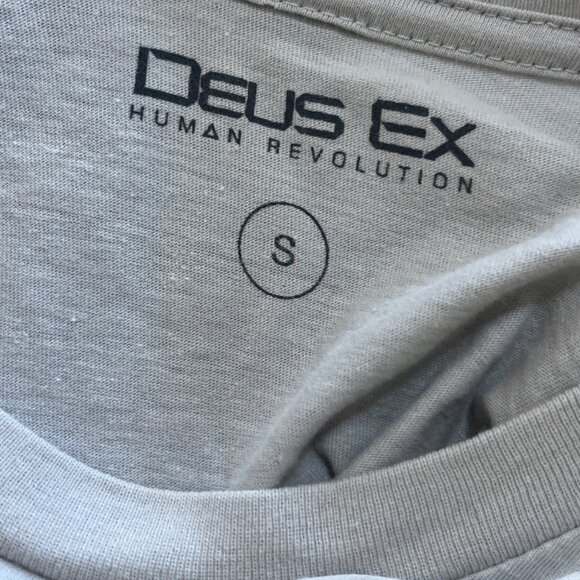 Deus Ex Human Revolution Shirt Mens Small Gray Video Game Art Exhibit Rabbit D2 - Picture 5 of 5